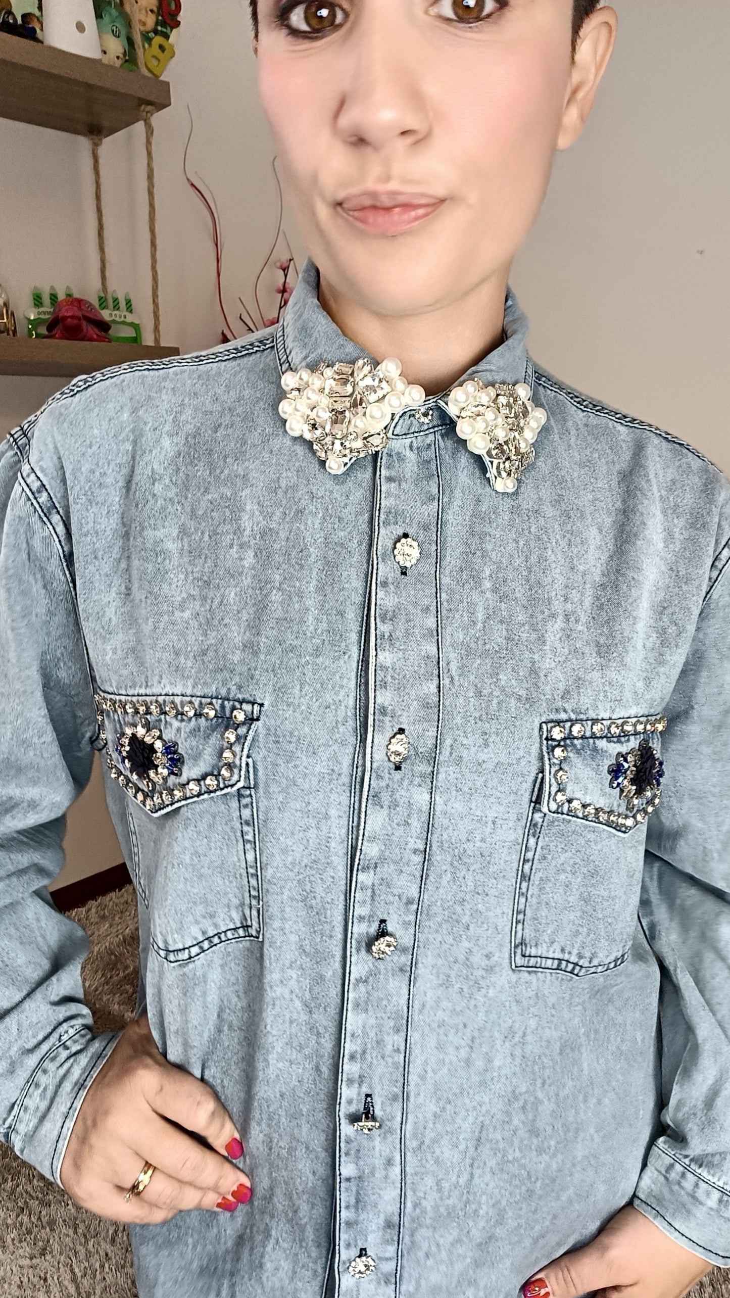 Camicia con Strass