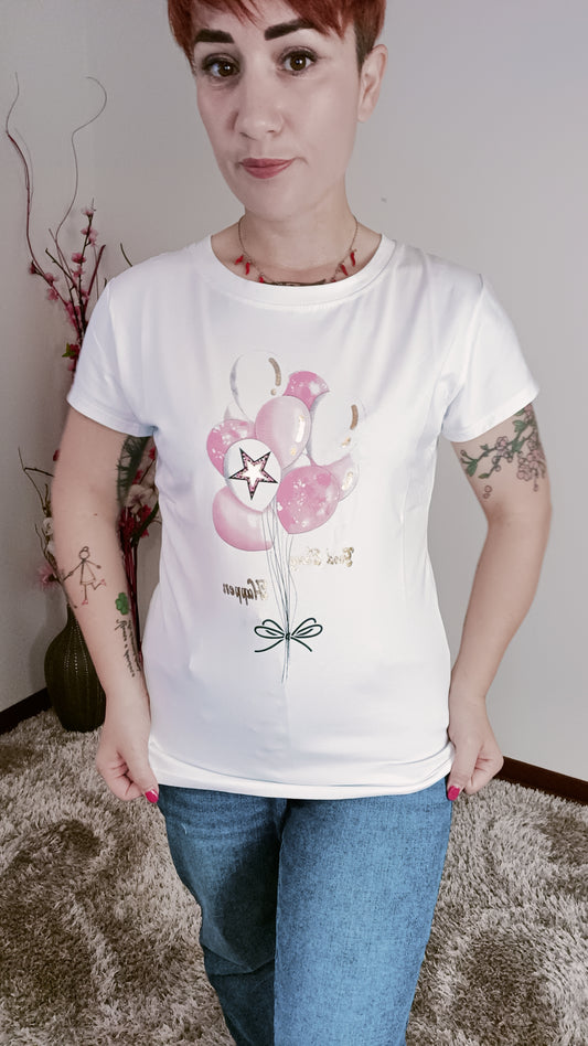 T-Shirt Palloncini Rosa